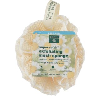 Earth Therapeutics Loofah – Super – Exfoliating – Mesh Sponge – 1 Count