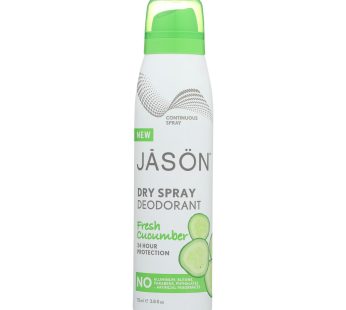 Jason Natural Products Spray Deodorant – Fresh Cucumber – 3.8 Oz.