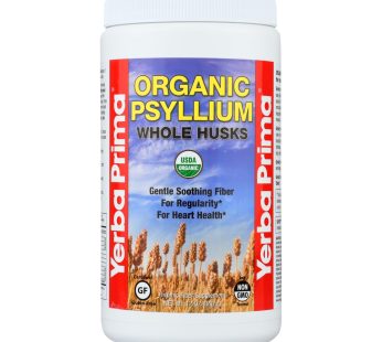 Yerba Prima Organic Psyllium – Whole Husks Supplement – 12 Oz.