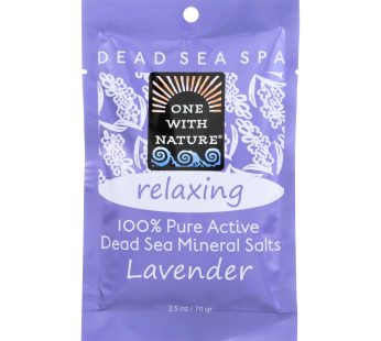 One With Nature Relaxing Lavender Dead Sea Mineral – Salt Bath – Case Of 6 – 2.5 Oz.
