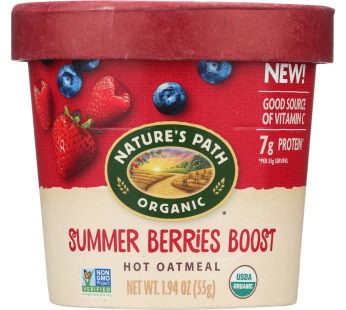 Nature’s Path Organic Hot Oatmeal -summer Berries Boost – Case Of 12 – 1.94 Oz
