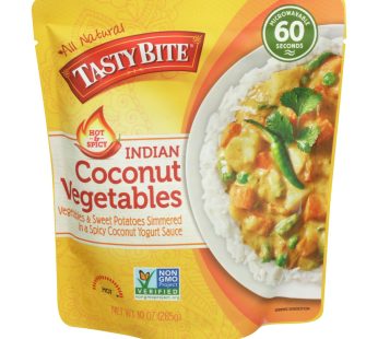 Tasty Bite Heat & Eat Indian Cuisine Entr?e – Hot & Spicy Coconut Vegetables – Case Of 6 – 10 Oz