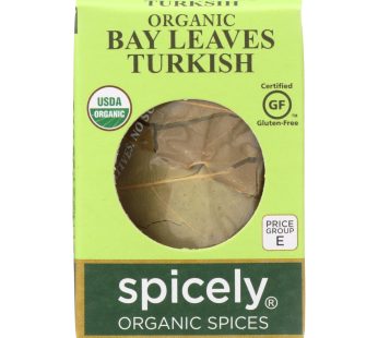 Spicely Organics – Organic Bay Leaves – Turkish Whole – Case Of 6 – 0.1 Oz.