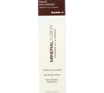 Mineral Fusion – Liquid Mineral Foundation – Warm 3 – 1 Oz.