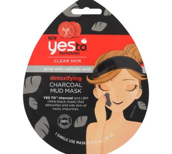 Yes To – Tomatoes – Detoxifying Charcoal Mud Mask – Case Of 6 – 0.33 Fl Oz.