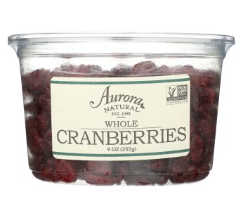 Aurora Natural Products – Whole Cranberries – Case Of 12 – 9 Oz.