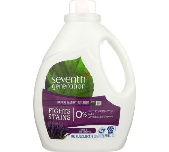 Seventh Generation Natural Laundry Detergent – Blue Eucalyptus And Lavender – Case Of 4 – 100 Fl Oz.