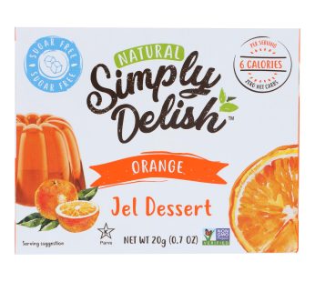 Simply Delish Natural Jel Dessert – Orange – Case Of 6 – 1.6 Oz.