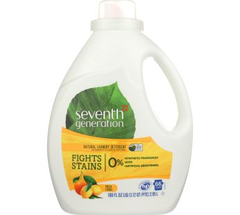 Seventh Generation Natural Laundry Detergent – Fresh Citrus – Case Of 4 – 100 Fl Oz.