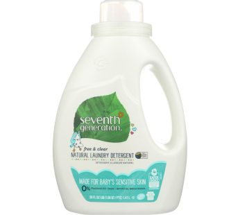 Seventh Generation – Liquid Laundry Detergent – Baby Free And Clear – Case Of 6 – 50 Fl Oz.