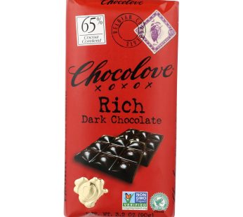 Chocolove Xoxox – Premium Chocolate Bar – Dark Chocolate – Rich – 3.2 Oz Bars – Case Of 12