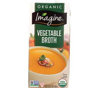 Imagine Foods Vegetable Broth – Organic – Case Of 12 – 32 Fl Oz.