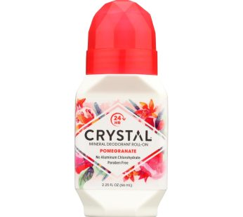 Crystal Essence Mineral Deodorant Roll-on Pomegranate – 2.25 Fl Oz