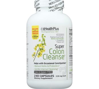 Health Plus – Super Colon Cleanse – 500 Mg – 240 Capsules
