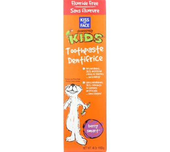 Kiss My Face Kids Toothpaste Fluoride Free Berry Smart – 4 Oz