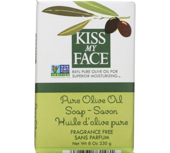 Kiss My Face Bar Soap Pure Olive Oil Fragrance Free – 8 Oz