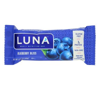 Clif Bar Luna Bar – Organic Blueberry Bliss – Case Of 15 – 1.69 Oz