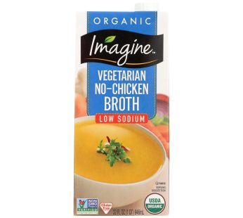 Imagine Foods Free Range Chicken Broth – Low Sodium – Case Of 12 – 32 Fl Oz.