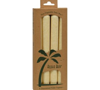 Aloha Bay – Palm Tapers – Cream – 4 Candles