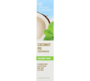 Desert Essence – Coconut Oil Toothpaste – Mint – 6.25 Oz