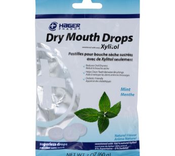 Hager Pharma Dry Mouth Drops – Mint – 2 Oz
