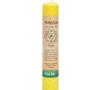 Aloha Bay – Chakra Pillar Candle Protection Yellow – 1 Candle