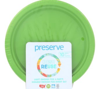 Preserve On The Go Small Reusable Plates – Apple Green – 10 Pack – 7 In
