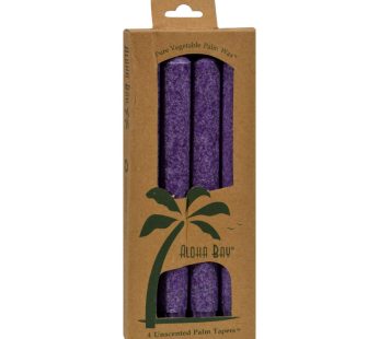 Aloha Bay – Palm Tapers – Violet – 4 Candles