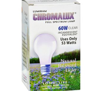 Chromalux Standard Clear Light Bulb – 60 Watt – 1 Bulb