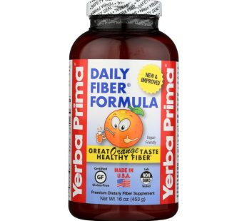 Yerba Prima Daily Fiber Formula, Orange Flavor  – 1 Each – 16 Oz