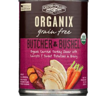 Castor And Pollux Organic Grain Free Dog Food – Turkey Dinner With Fresh Carrots And Sweet Potatoes – Case Of 12 – 12.7 Oz.