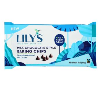 Lily’s Sweets – Baking Chips Milk Choclat – Case Of 12 – 9 Oz