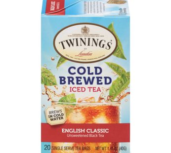 Cold Brew Iced Tea Bags, English Classic, 0.07 Oz Tea Bag, 20-box