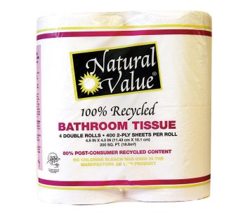 Natural Value Recycled Bathroom Tissue – Case Of 12