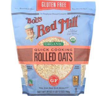 Bob’s Red Mill – Organic Quick Cooking Rolled Oats – Gluten Free – Case Of 4-28 Oz