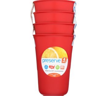 Preserve Everyday Cups – Pepper Red – 4 Packs