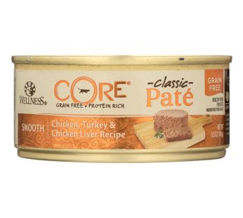 Wellness Pet Products Cat Food – Core Chicken – Turkey And Chicken Liver – Case Of 24 – 5.5 Oz.