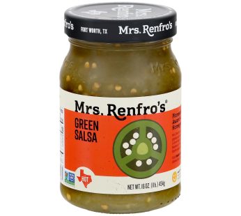 Mrs. Renfro’s Green Salsa – Onion And Chili – Case Of 6 – 16 Oz.