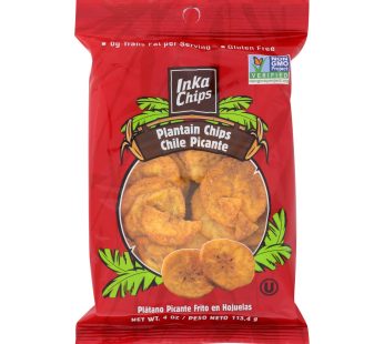 Inka Crops – Plantain Chips – Chile Picante – Case Of 12 – 4 Oz.