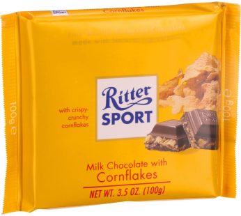 Ritter Sport Chocolate Bar – Milk Chocolate – Corn Flakes – 3.5 Oz Bars – Case Of 10