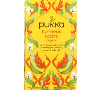 Pukka Herbal Teas – Tea Tumeric Active – Case Of 6 – 20 Bag