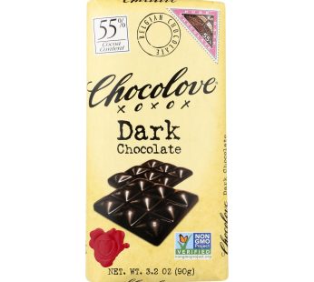 Chocolove Xoxox – Premium Chocolate Bar – Dark Chocolate – Pure – 3.2 Oz Bars – Case Of 12