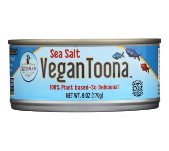 Sophie’s Kitchen Vegan Toona – Sea Salt – Case Of 12 – 6 Oz.