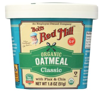 Bob’s Red Mill – Oatmeal – Organic – Cup – Classc – Gluten Free – Case Of 12 – 1.8 Oz