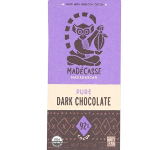 Madecasse 92 Percent Dark Chocolate – Case Of 12 – 2.64 Oz.