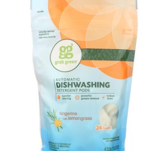 Grab Green Automatic Dishwasher – Tangerine With Lemongrass – Case Of 6 – 24 Count