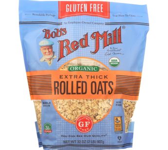 Bob’s Red Mill – Organic Thick Rolled Oats – Gluten Free – Case Of 4-32 Oz