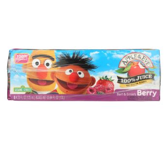 Apple And Eve Sesame Street 100 Percent Juice – Bert And Ernie’s Berry – Case Of 5 – 125 Ml