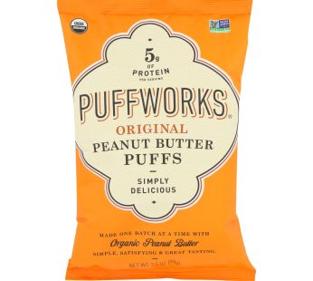 Puffworks – Puffs Original Peanut Butter Gluten Free – Case Of 8-3.5 Oz