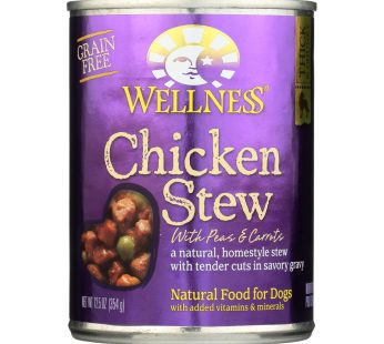 Wellness Pet Products Dog Food – Chicken With Peas And Carrots – Case Of 12 – 12.5 Oz.